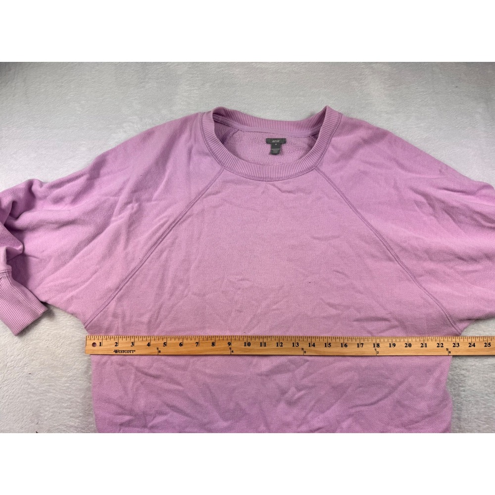 Aerie Womens Medium Lavender Purple Raglan Crewneck Sweatshirt Pullover - Picture 4 of 5